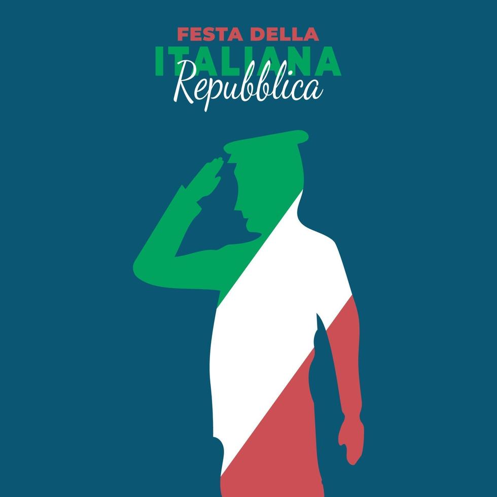 republiek dag van italië poster vector