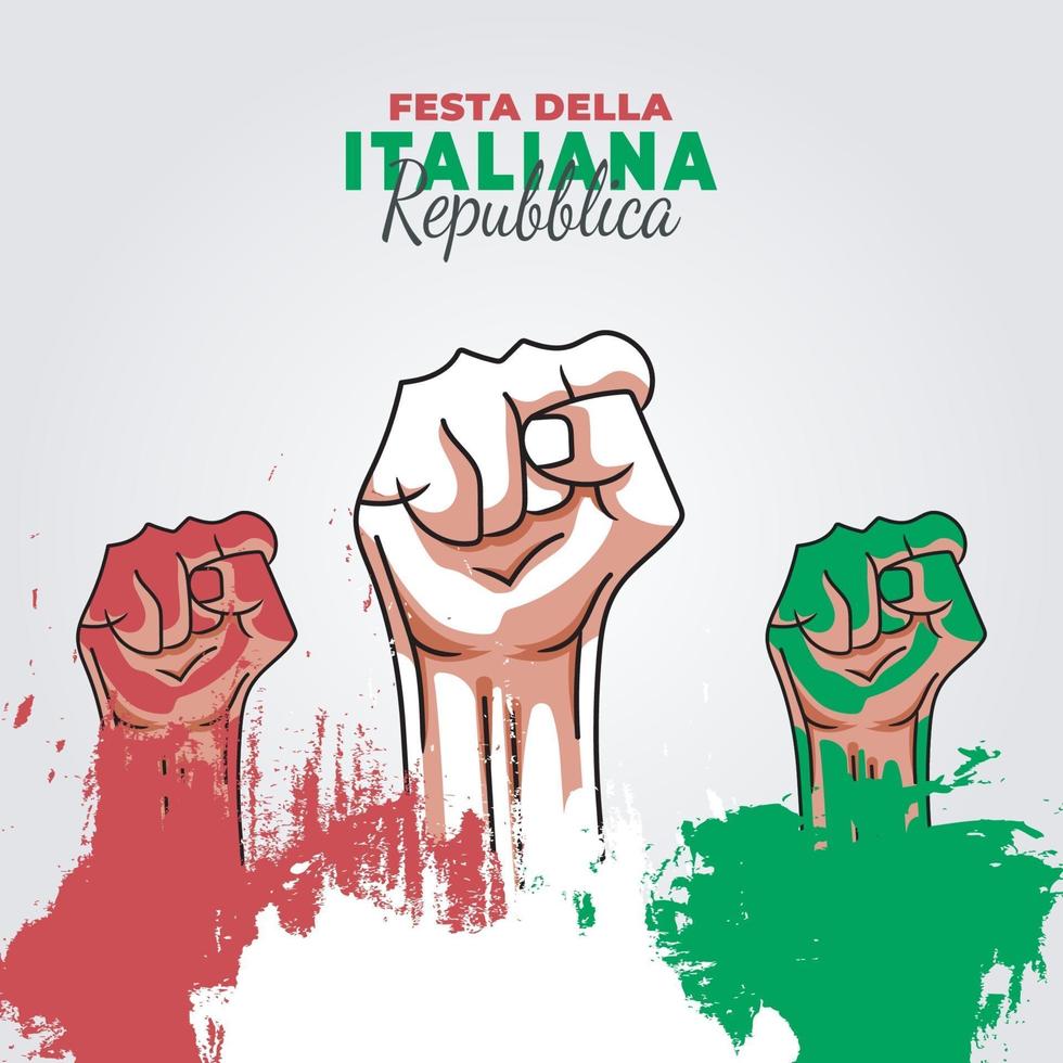 republiek dag van italië poster vector