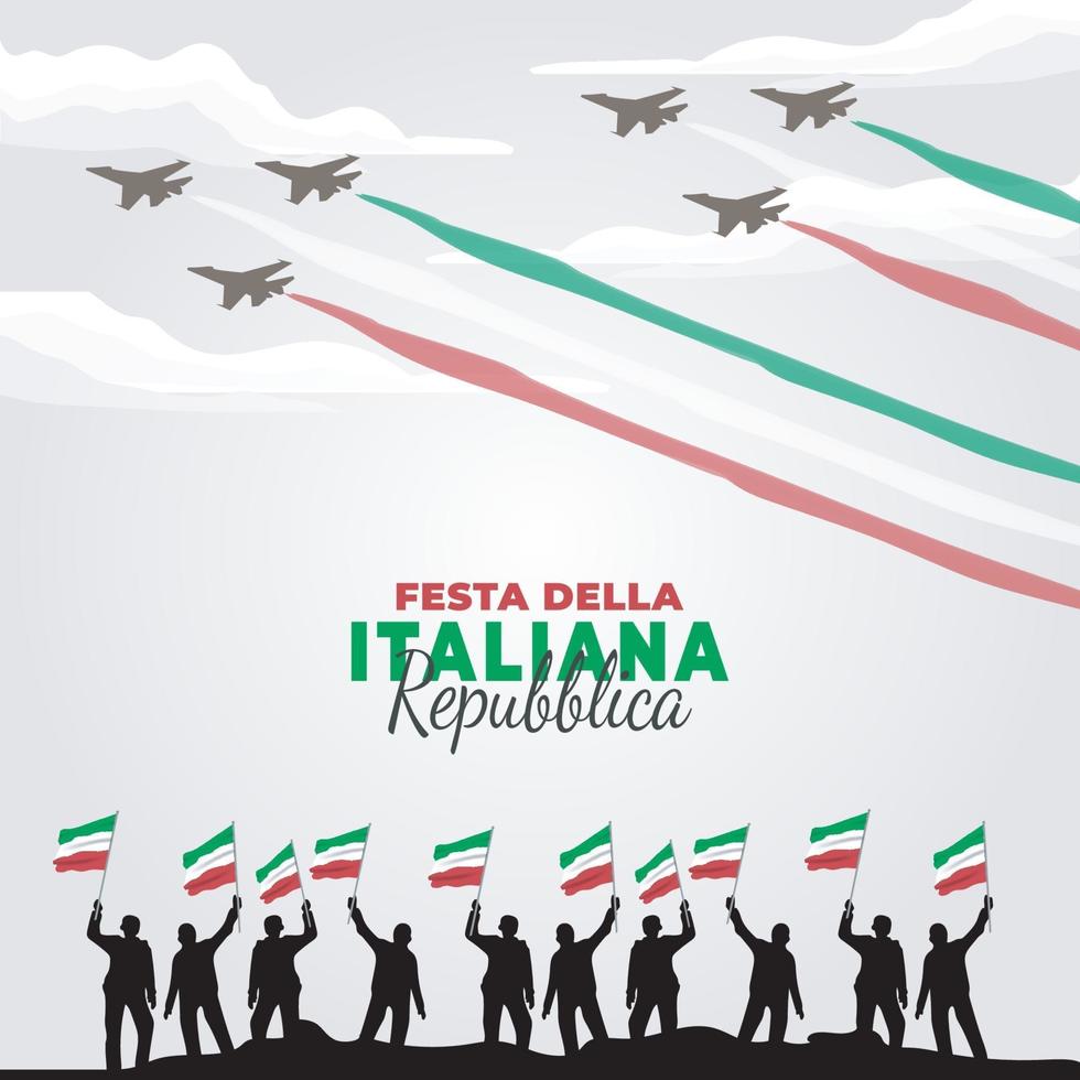 republiek dag van italië poster vector