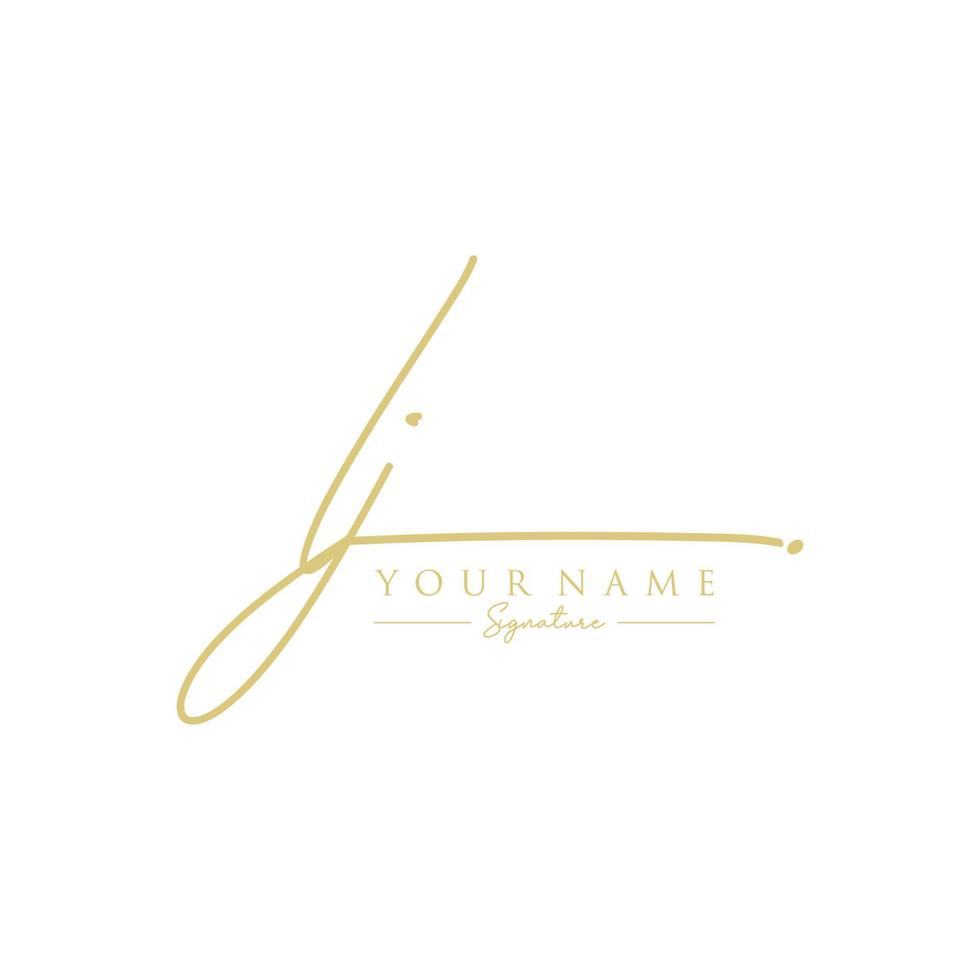 letter ij handtekening logo sjabloon vector