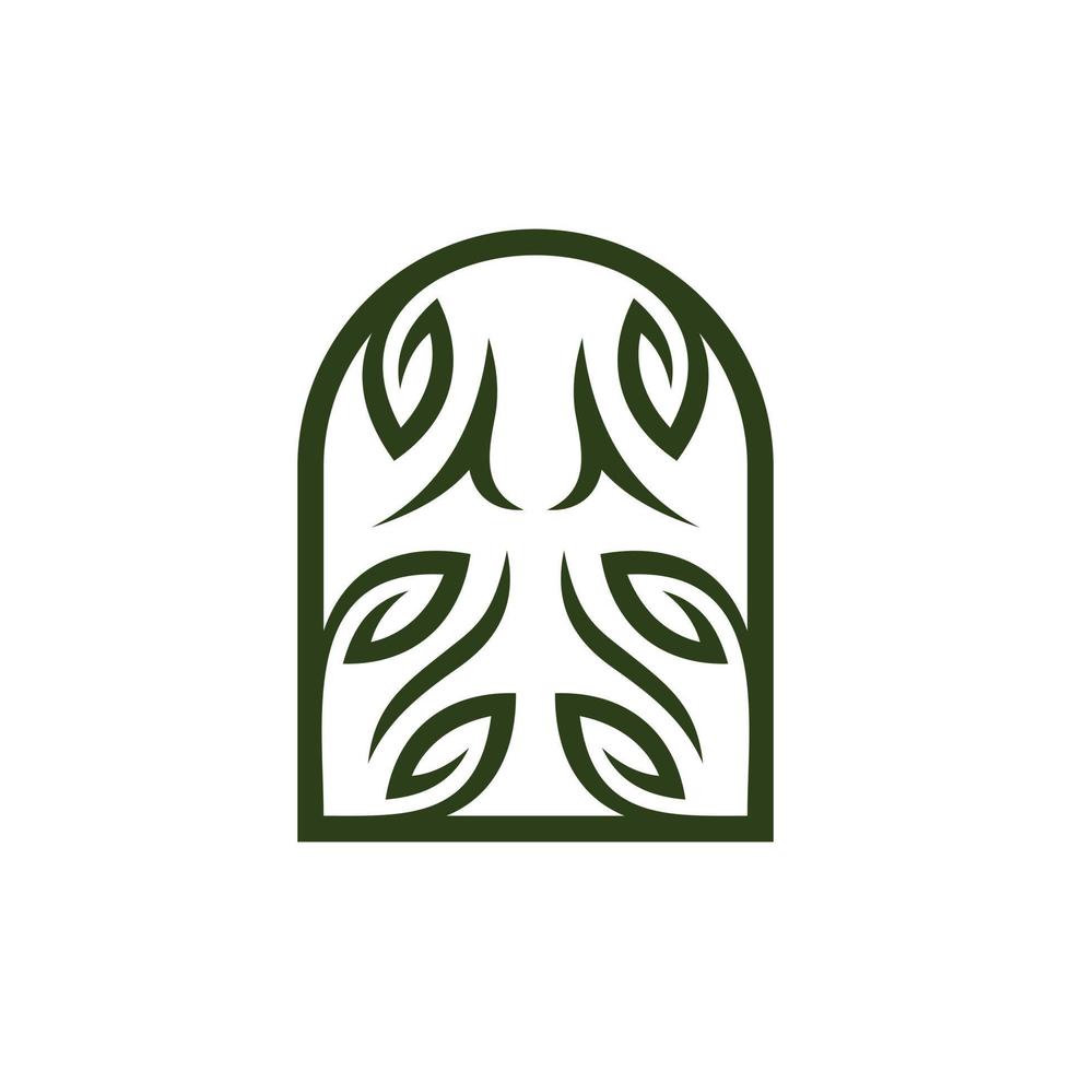 blad landschap vers natuur modern logo vector
