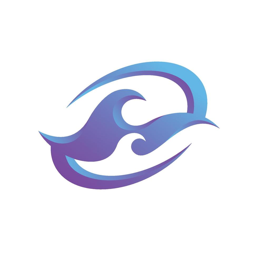 Golf logo. perfect voor natuur, landschap, oceaan, surfen, of reizen industrie. vector