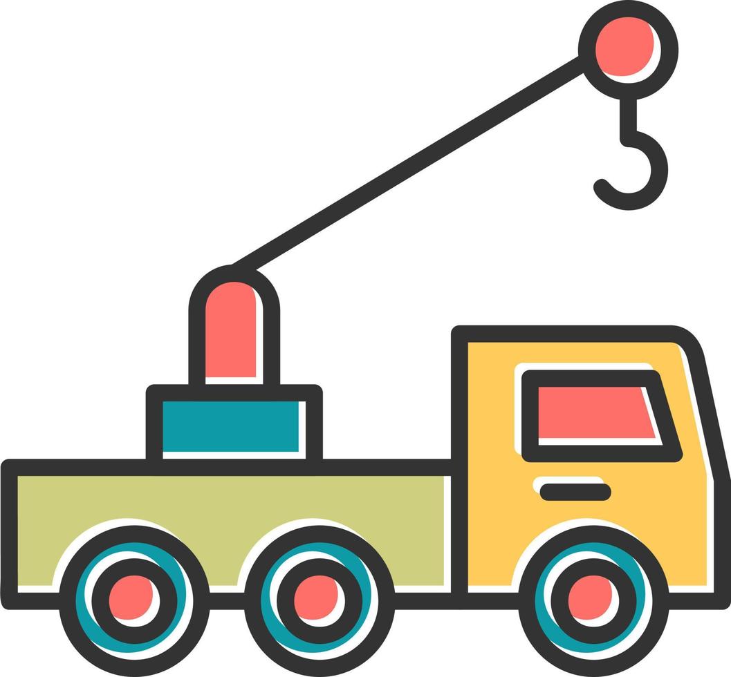 hijs- kraan vrachtauto vector icoon