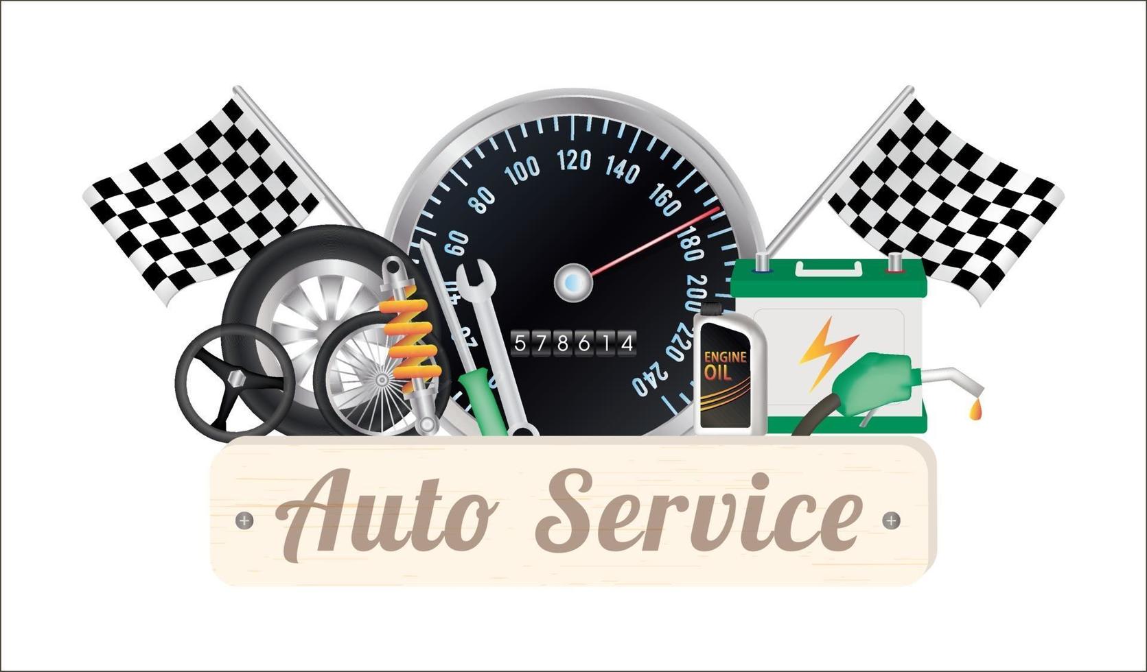 een auto service vector