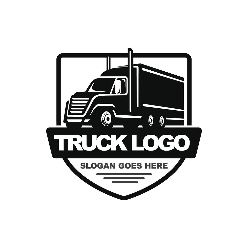 vrachtwagen logo ontwerp vectorillustratie vector