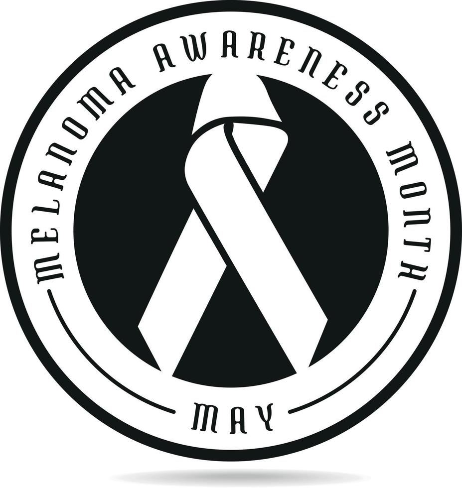 vector beeld van een sticker bevorderen melanoom bewustzijn maand, mei