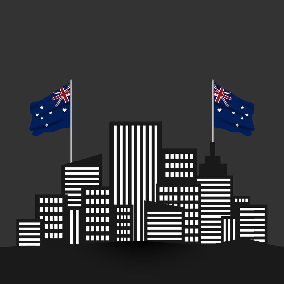 gelukkige dag van australië 26 januari ontwerpsjabloon. Onafhankelijkheidsdag vector