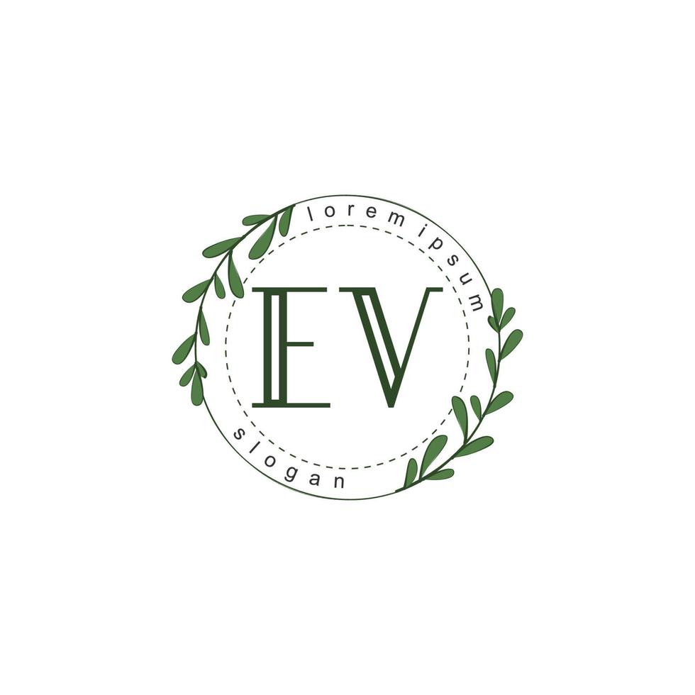 ev eerste schoonheid bloemen logo sjabloon vector