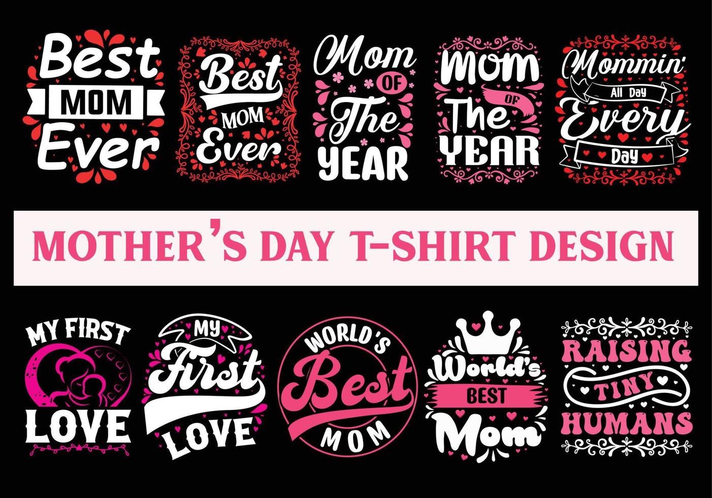 moeders dag t overhemd bundel, belettering mam t-shirt set, mam t-shirt citaat, mam t-shirt vector, moeders dag t overhemd ontwerp idee, mam t overhemd afdrukken ontwerp, kleurrijk mam t overhemd vector