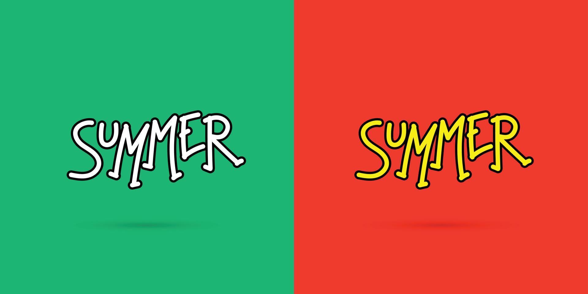 kleurrijk zomer typografie ontwerp concept vector