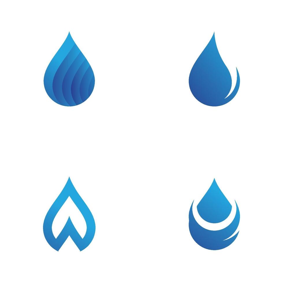 blauw waterdruppel logo sjabloon vector illustratie ontwerp