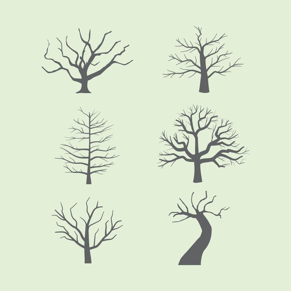 reeks van dood bomen in vector