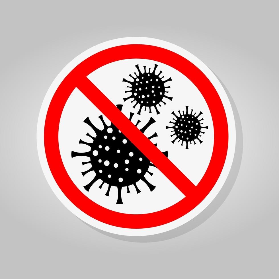 waarschuwingsbord, waarschuwing uitbraak coronavirus covid 19 vector