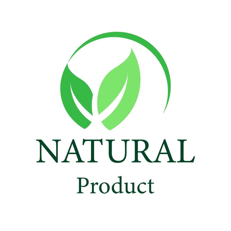 natuurlijk vectorontwerp. logo natuurlijk product vector