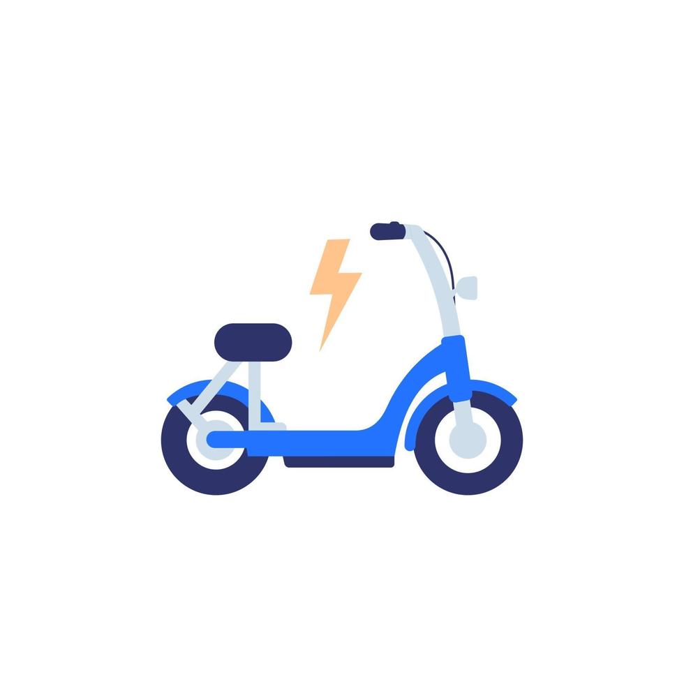 elektrische fiets, scooter pictogram, plat ontwerp vector