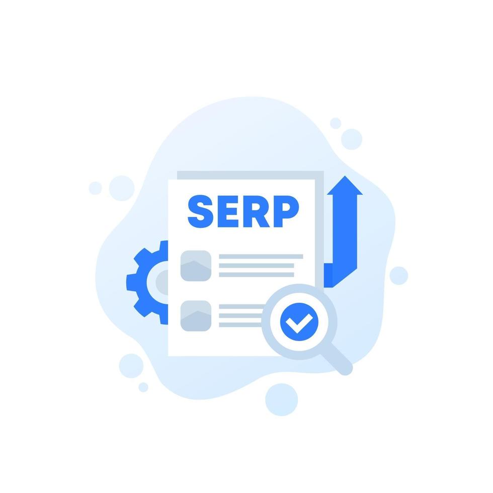 serp pictogram, seo optimalisatie vector