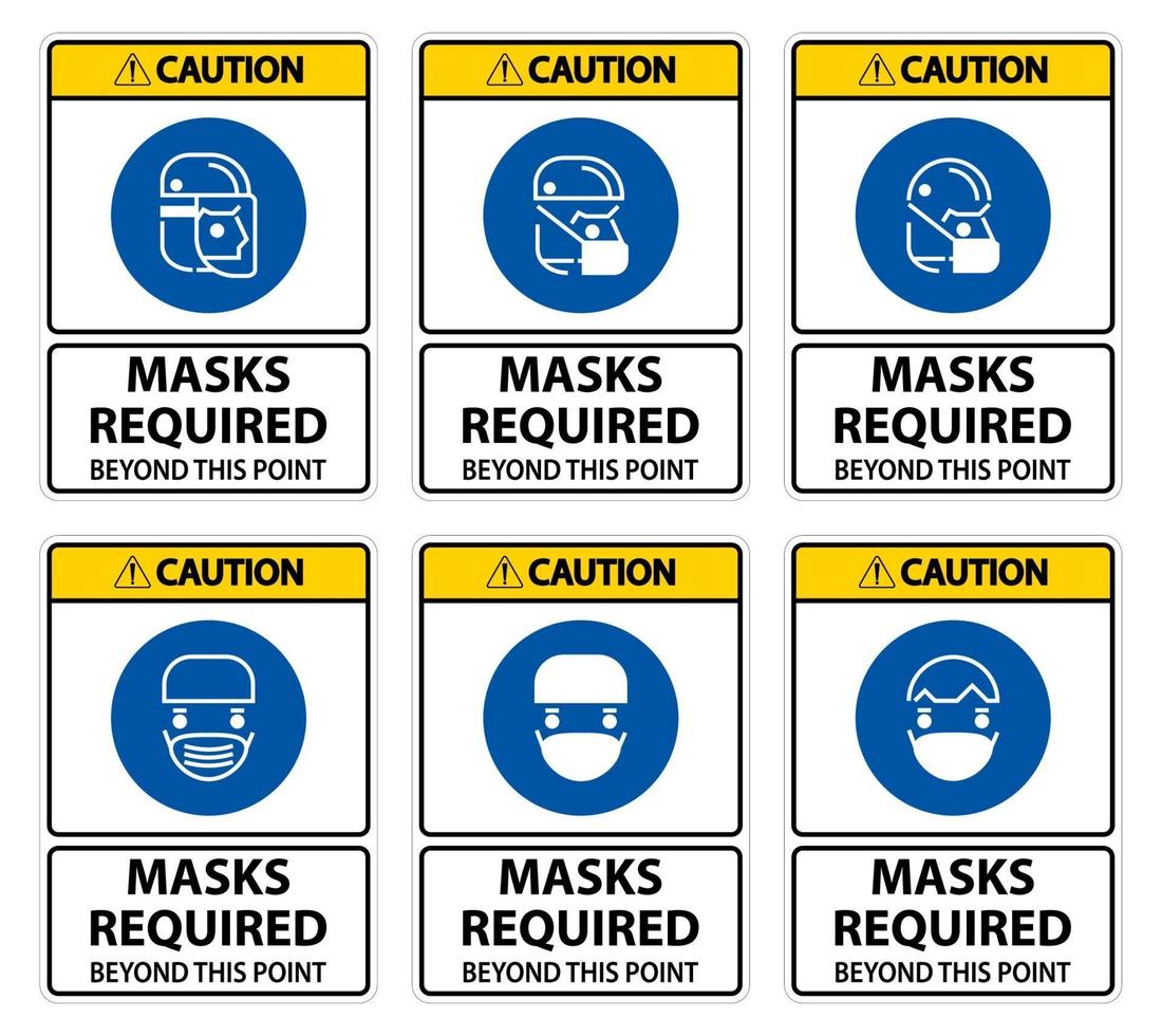 waarschuwingssymbool maskers vereist na dit puntteken vector