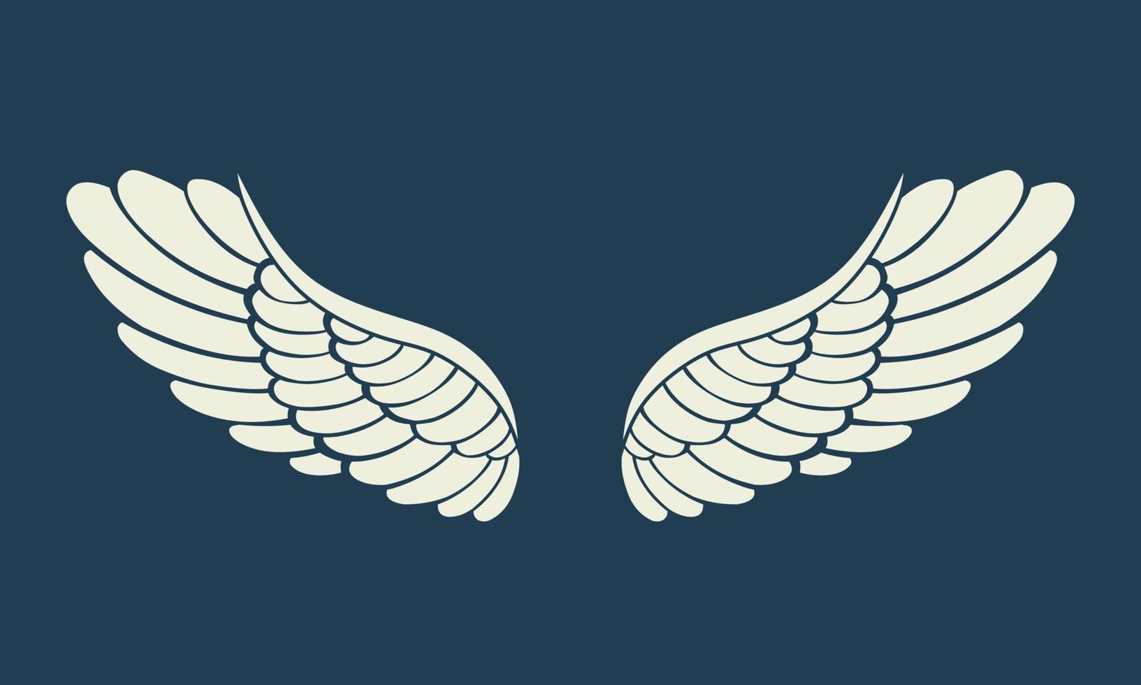 vector logo pictogram witte engel vleugels