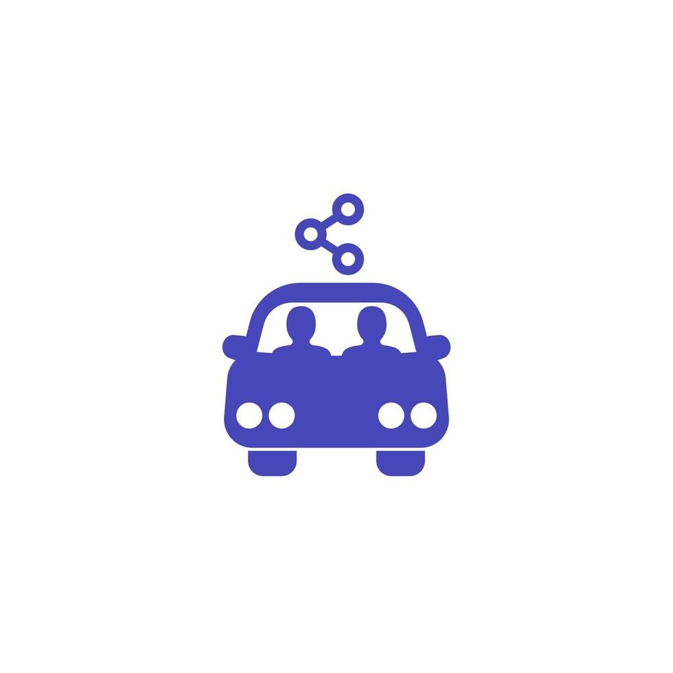 carpool, deel een auto-pictogram vector