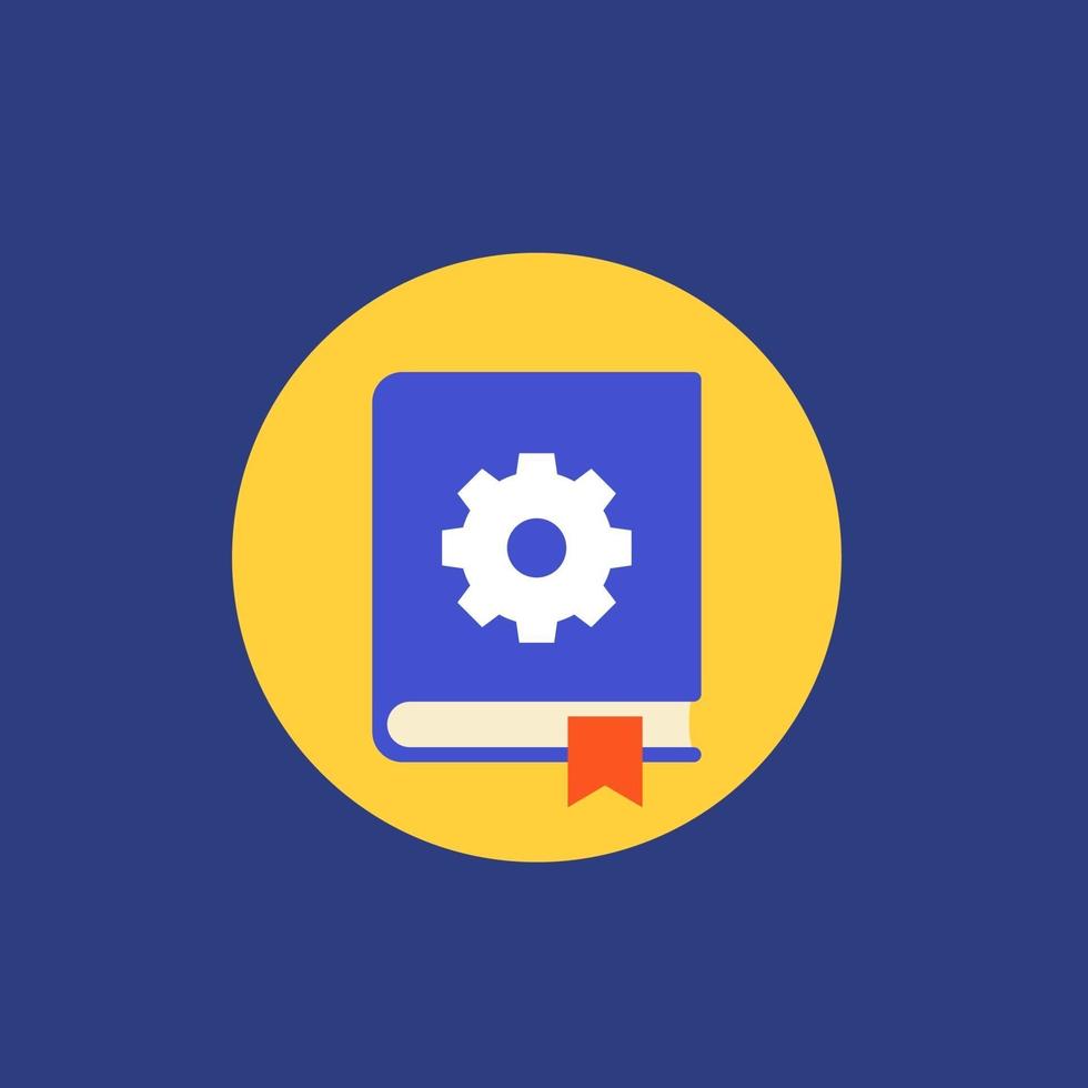 handleiding, instructie pictogram, platte vector