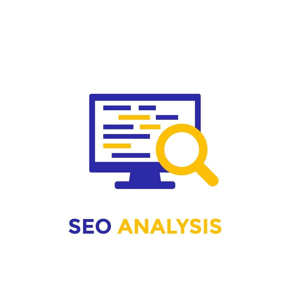 seo analyse pictogram op wit vector