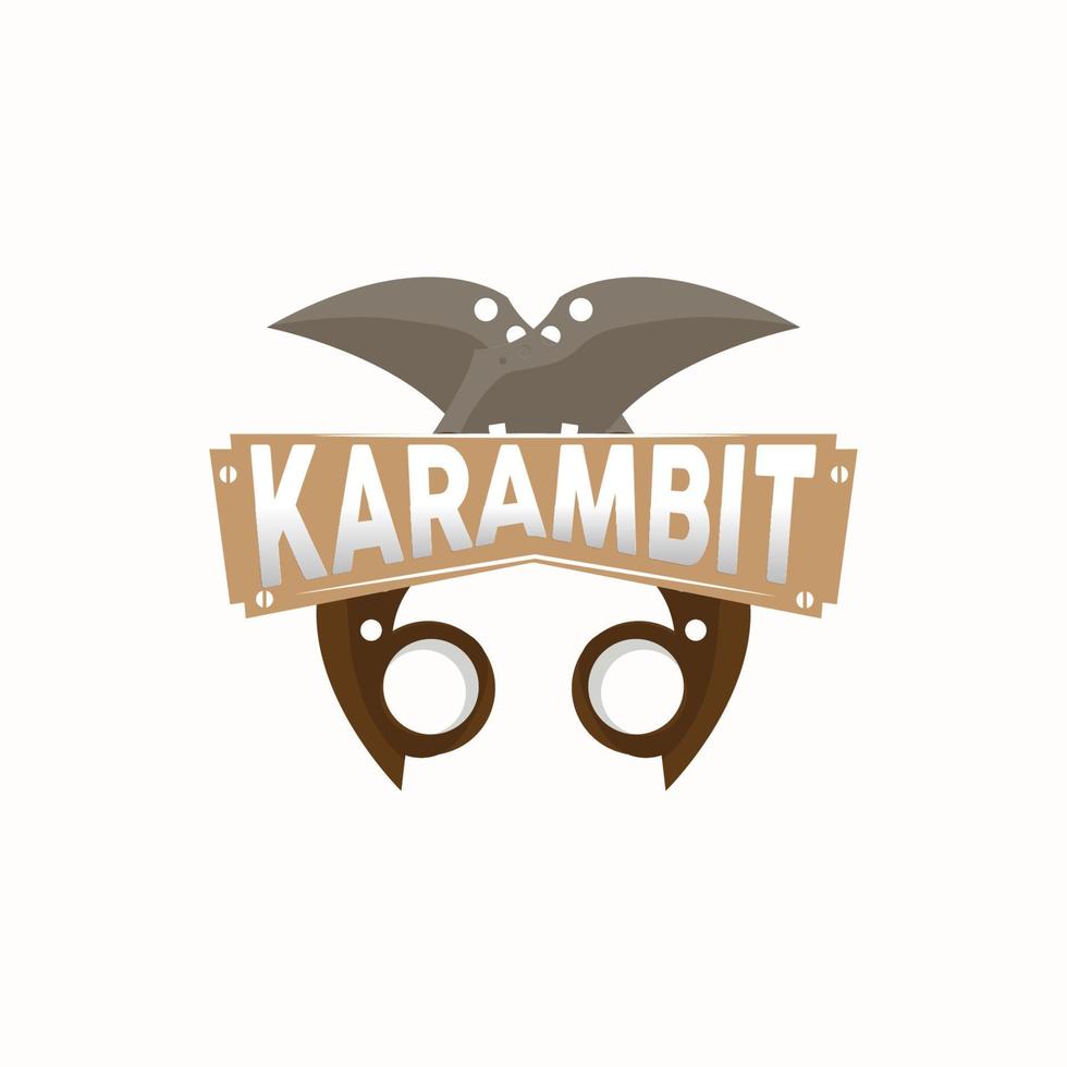 kerambit logo, Indonesië vechten wapen vector, Ninja vechten gereedschap gemakkelijk ontwerp, sjabloon illustratie symbool icoon vector