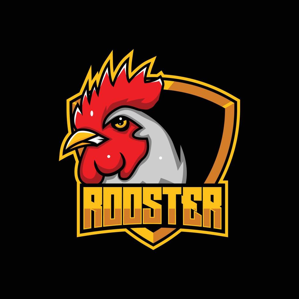 haan mascotte sport logo ontwerp vector illustratie en esports team log