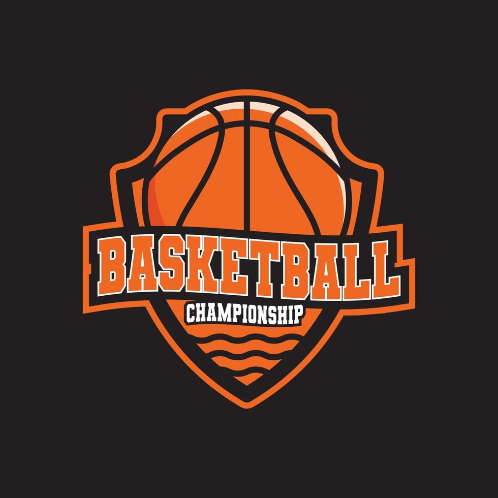 modern professioneel basketbal team logo vector