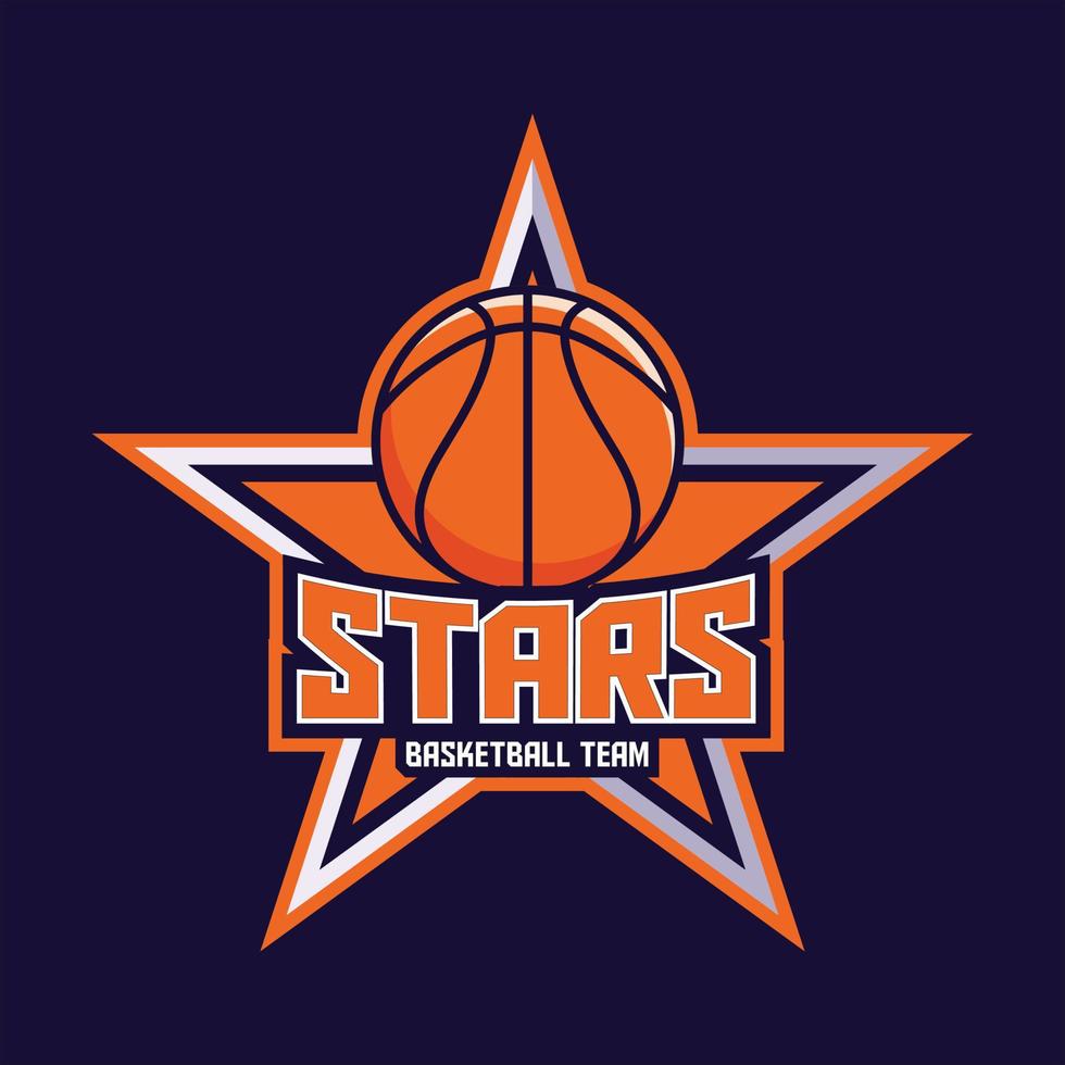 modern professioneel basketbal team logo vector