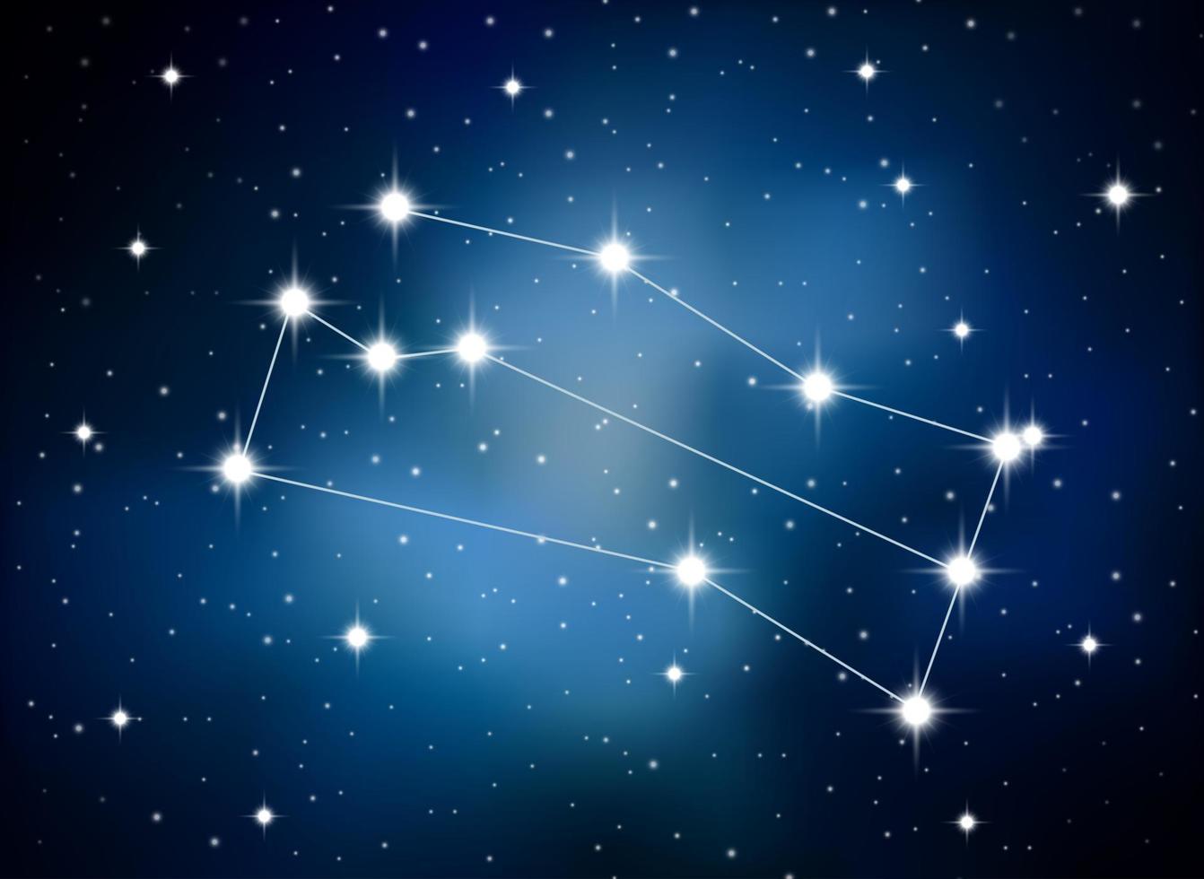 horoscoop dierenriem teken van de Tweelingen Aan de astrologisch ruimte achtergrond, vector illustratie