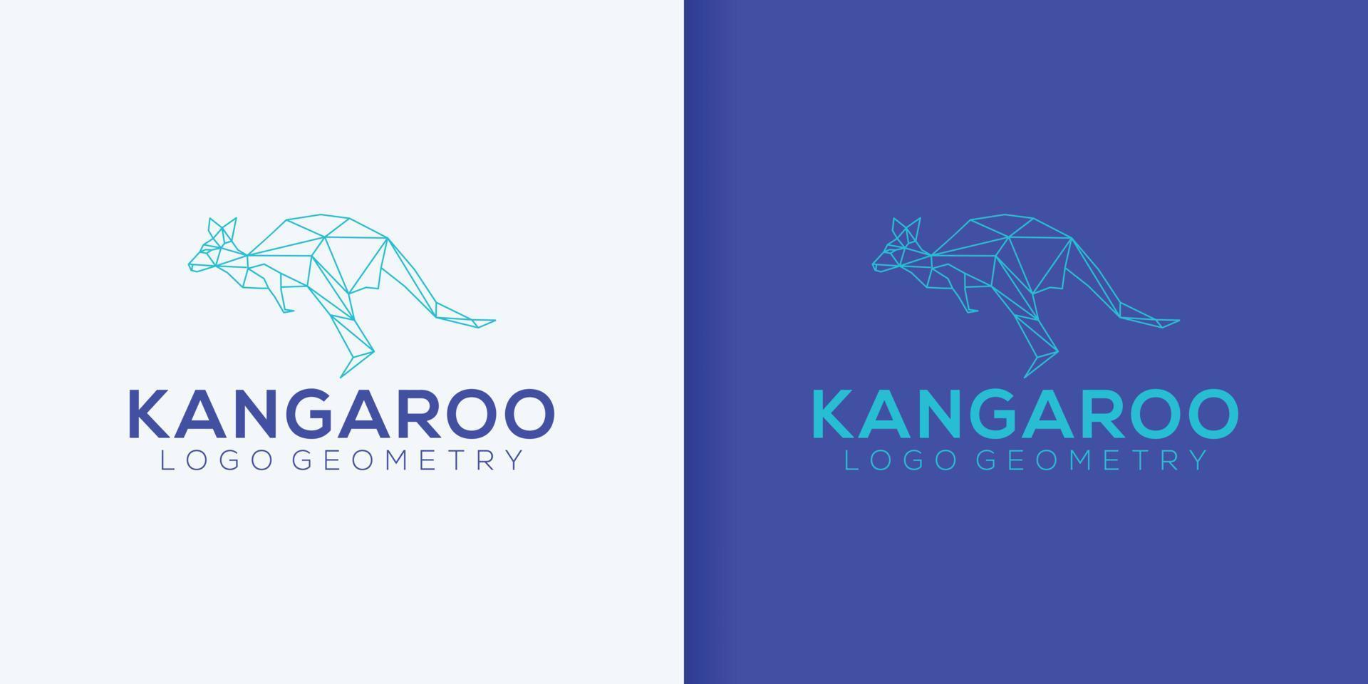 snel springen kangoeroe geometrie logo verzameling vector