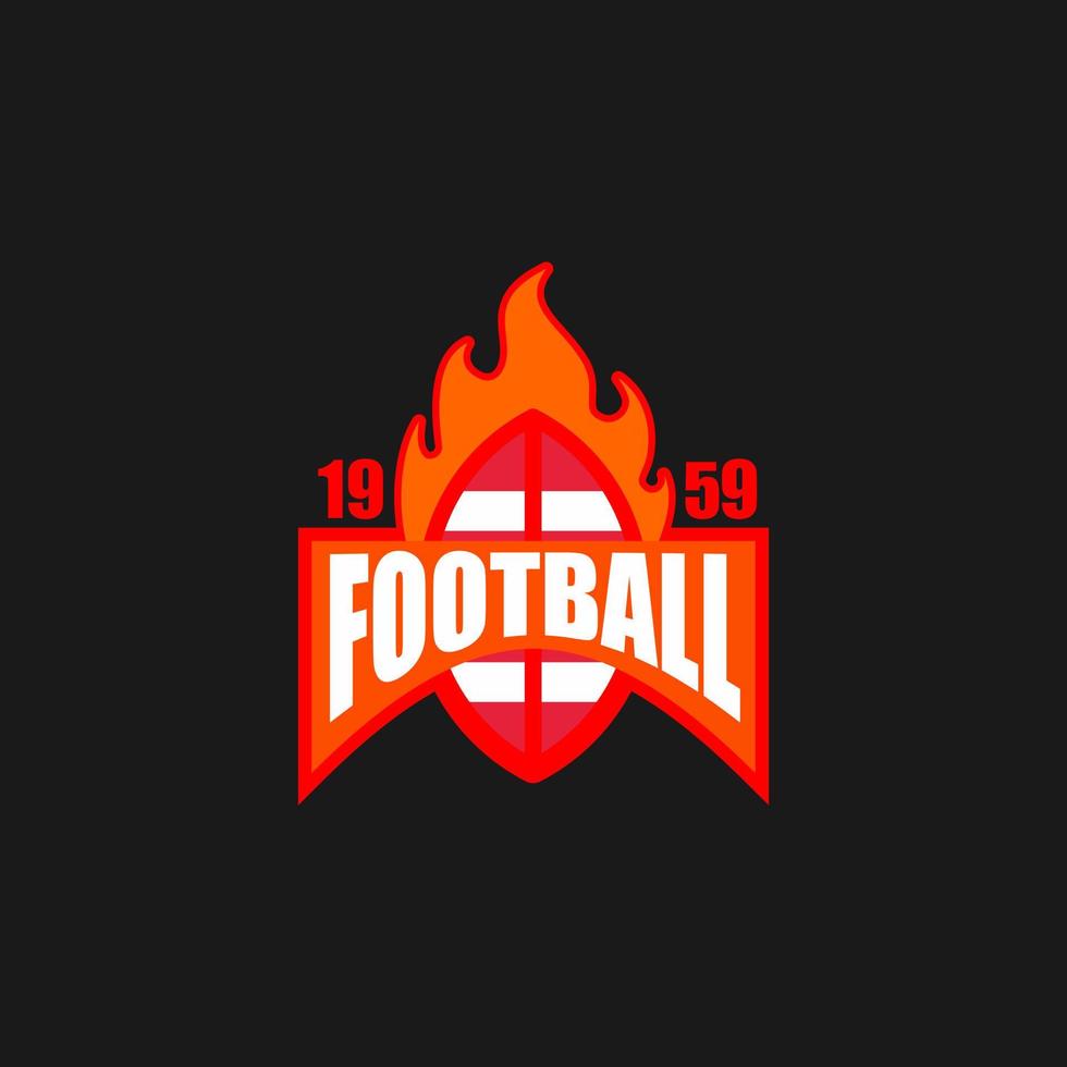 Amerikaans Amerikaans voetbal logo ontwerp. rugby embleem toernooi sjabloon bewerkbare voor uw ontwerp. vector