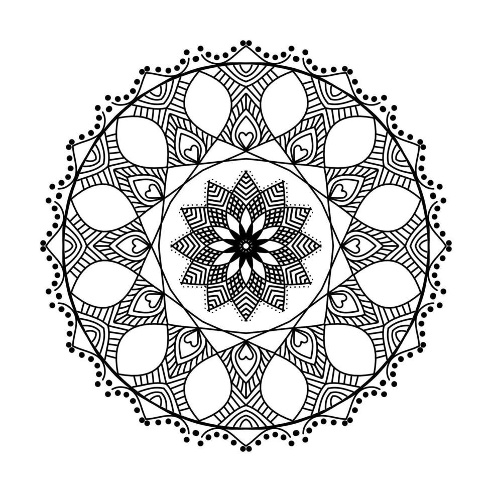 mandala cirkel patroon wijnoogst decoratief patroon Indisch huid schilderij tatoeëren oosters kunst vector