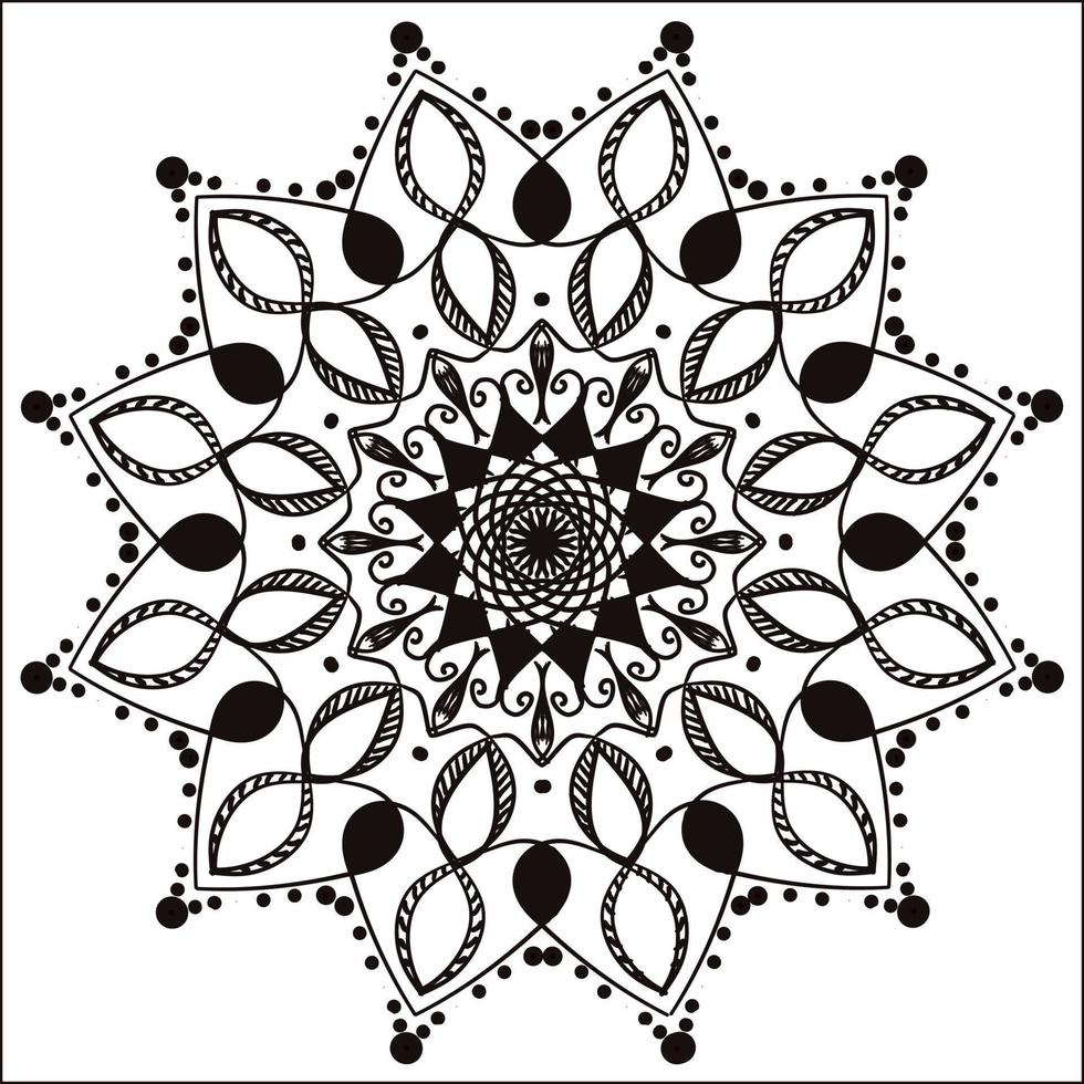 mandala cirkel patroon wijnoogst decoratief patroon Indisch huid schilderij tatoeëren oosters kunst vector