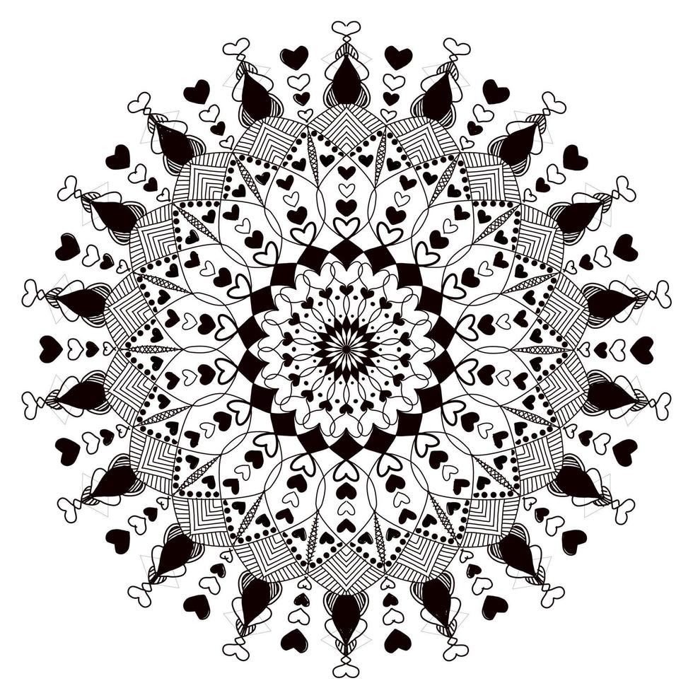 mandala cirkel patroon wijnoogst decoratief patroon Indisch huid schilderij tatoeëren oosters kunst vector