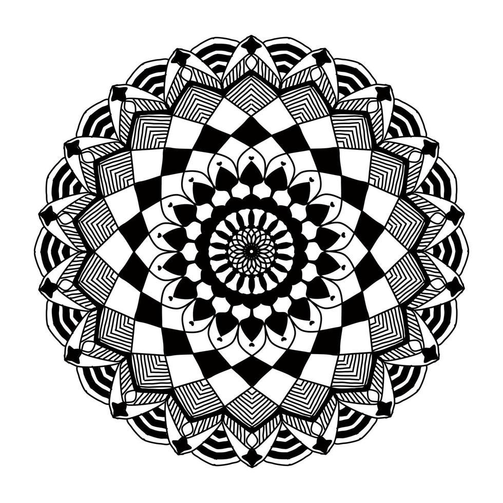 mandala cirkel patroon wijnoogst decoratief patroon Indisch huid schilderij tatoeëren oosters kunst vector