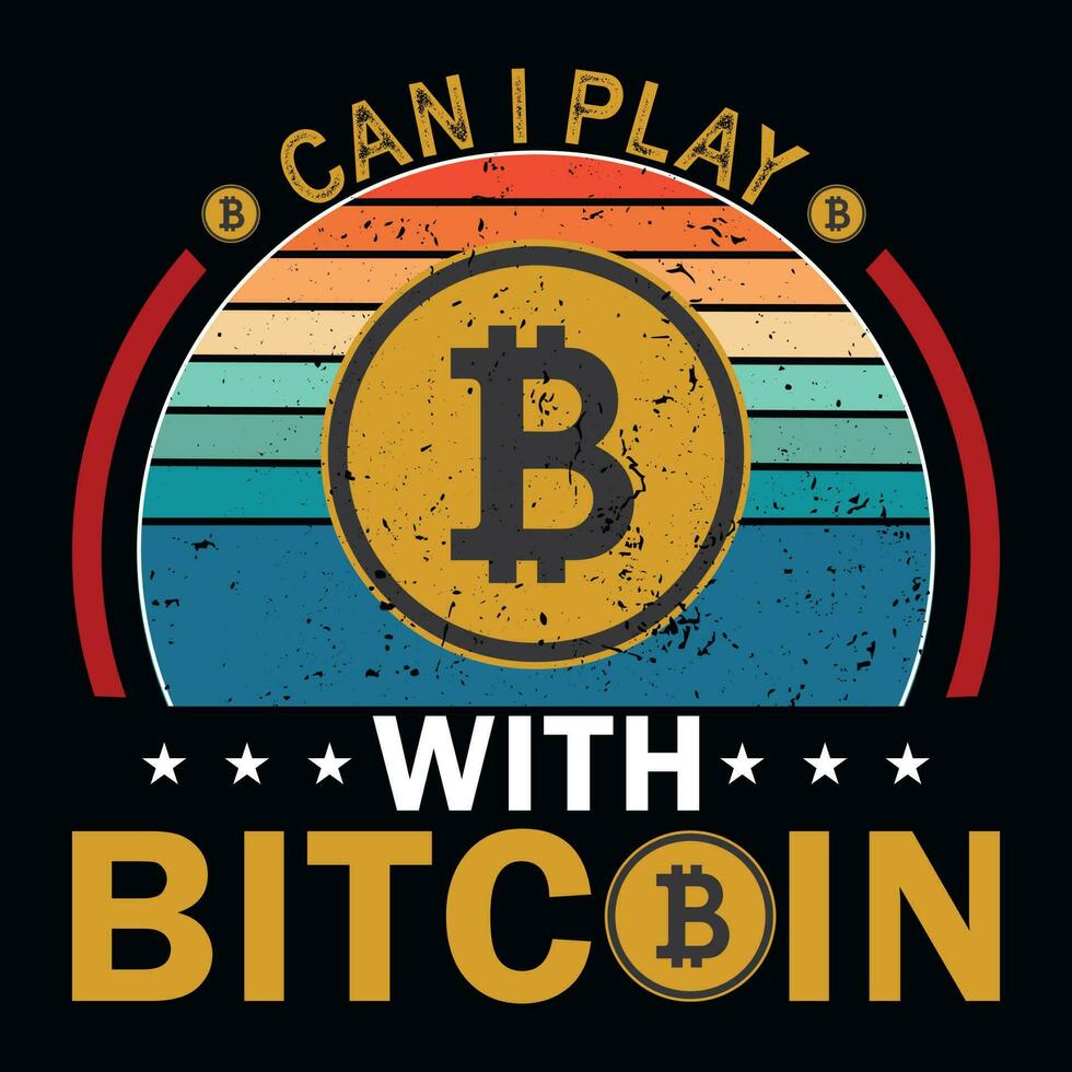 bitcoin t-shirt ontwerp vector