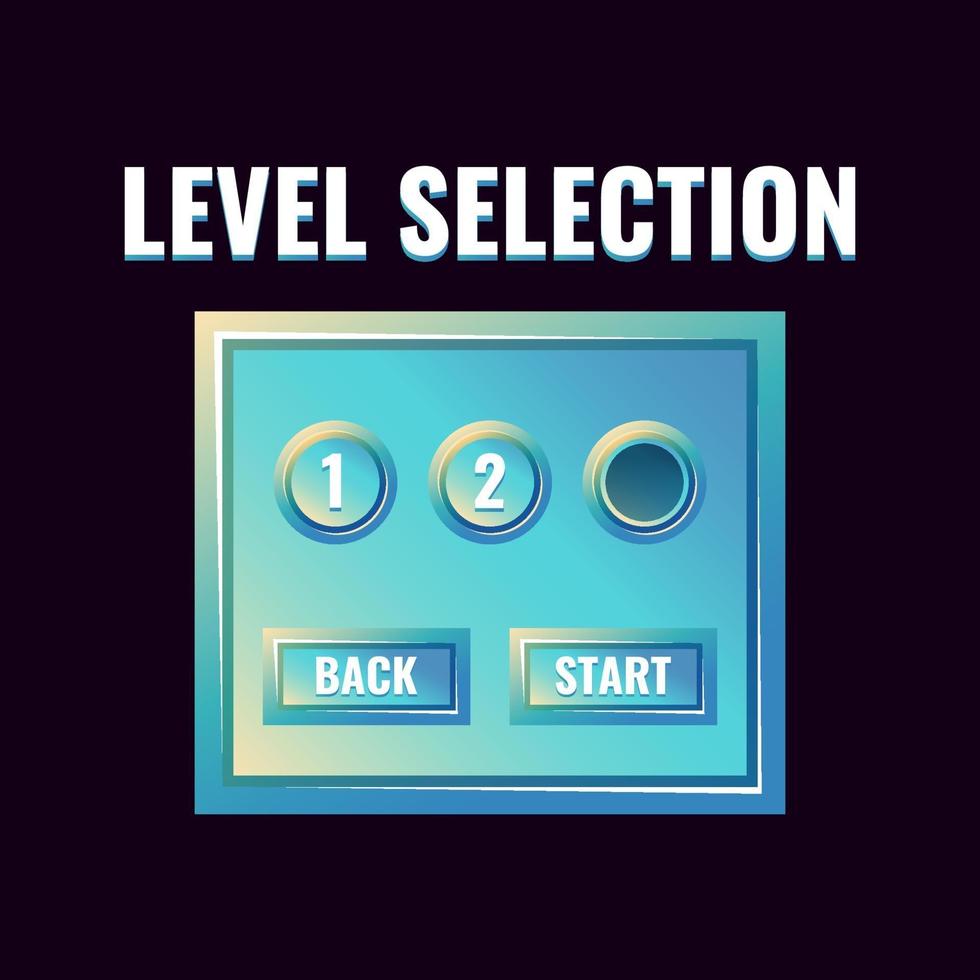 fantasie glanzende game ui level selectie-interface. vector