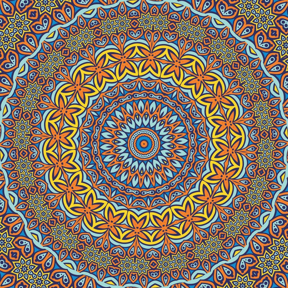 een kleurrijk mandala met een patroon vector