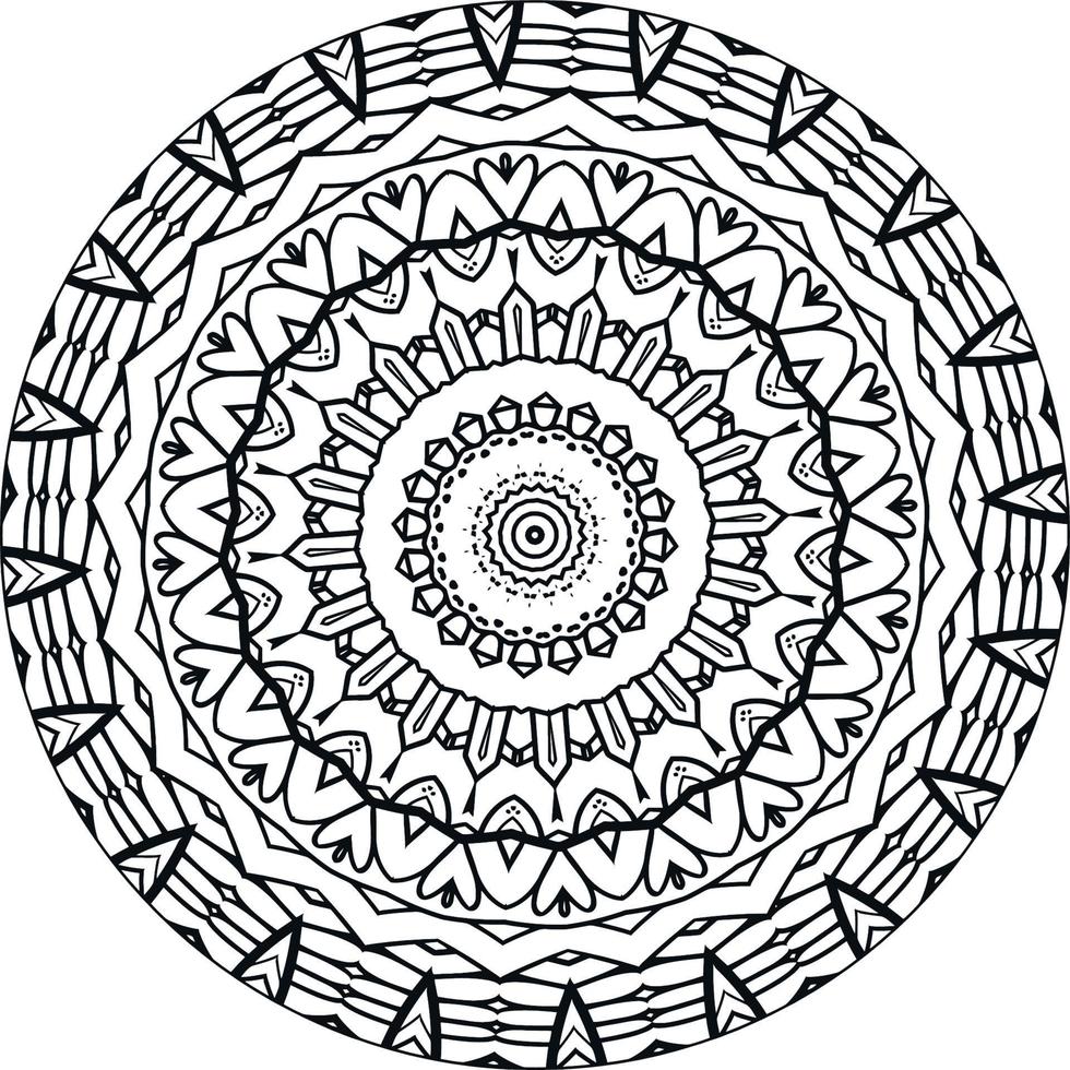 circulaire patroon in het formulier van mandala voor henna, mehndi, tatoeëren, decoratie. decoratief ornament in etnisch oosters stijl. kleur boek bladzijde. wijnoogst decoratief elementen. vector