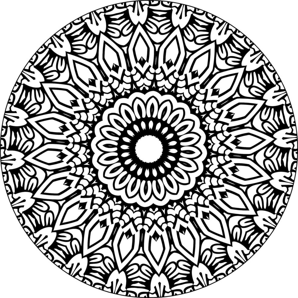 bloemenmandala. vintage decoratieve elementen. oosters patroon, vectorillustratie. islam, arabisch, indisch, marokkaans, spanje, turks, pakistan, chinees, mystieke, Ottomaanse motieven. kleurboek pagina vector