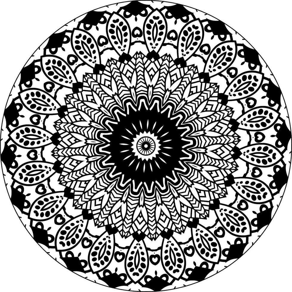 gemakkelijk circulaire patroon in het formulier van mandala voor henna, mehndi, tatoeëren, decoratie. decoratief ornament in etnisch oosters stijl. vector