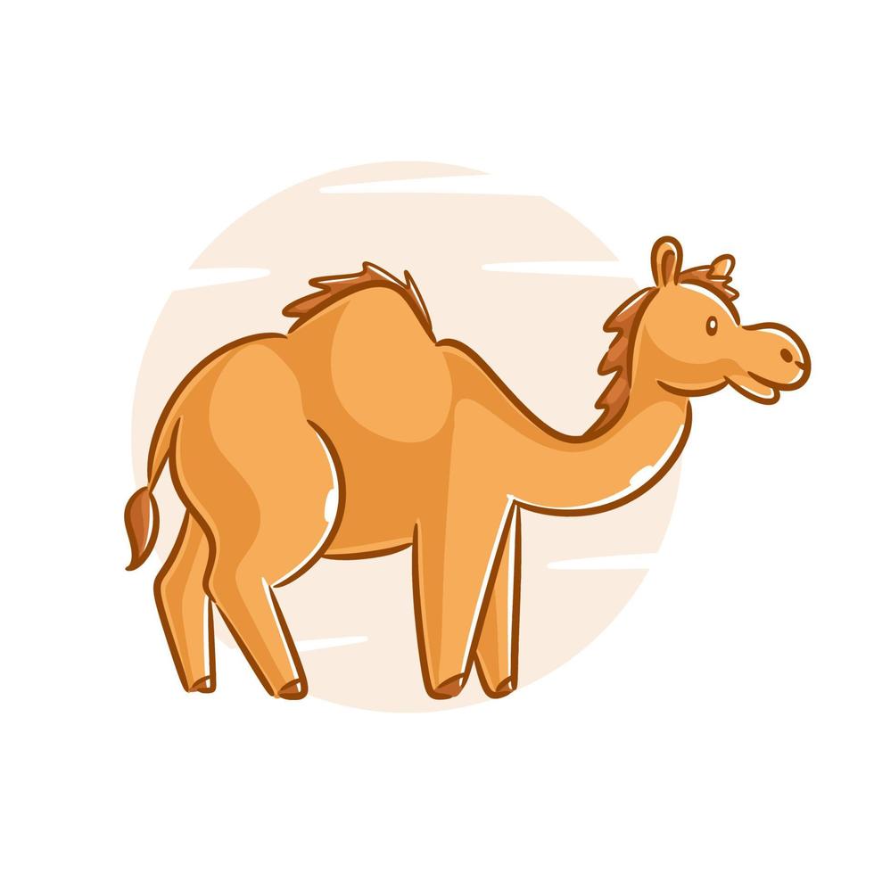 schattig kameel tekenfilm vector illustratie Aan een wit achtergrond