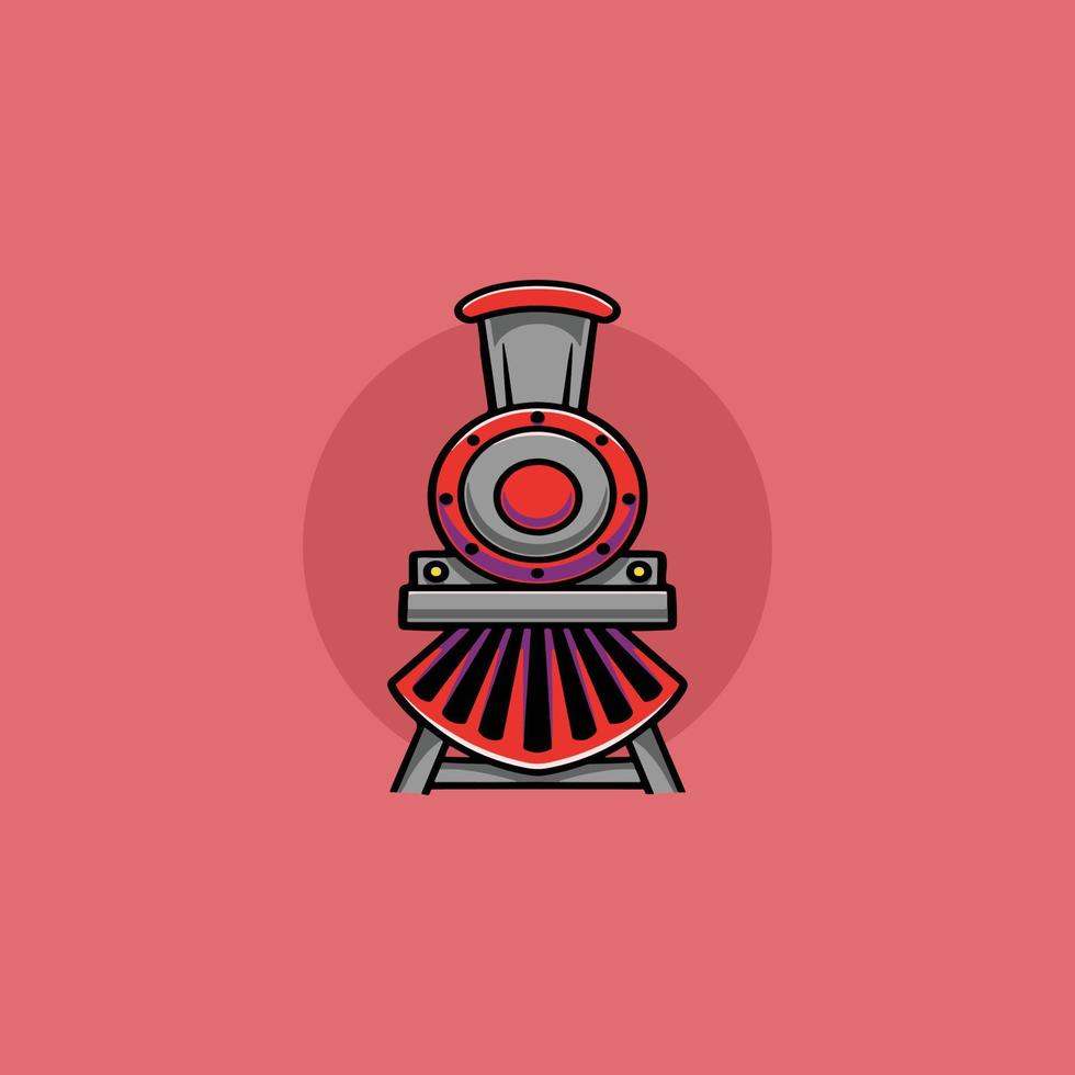 koel trein tekenfilm icoon illustratie vector