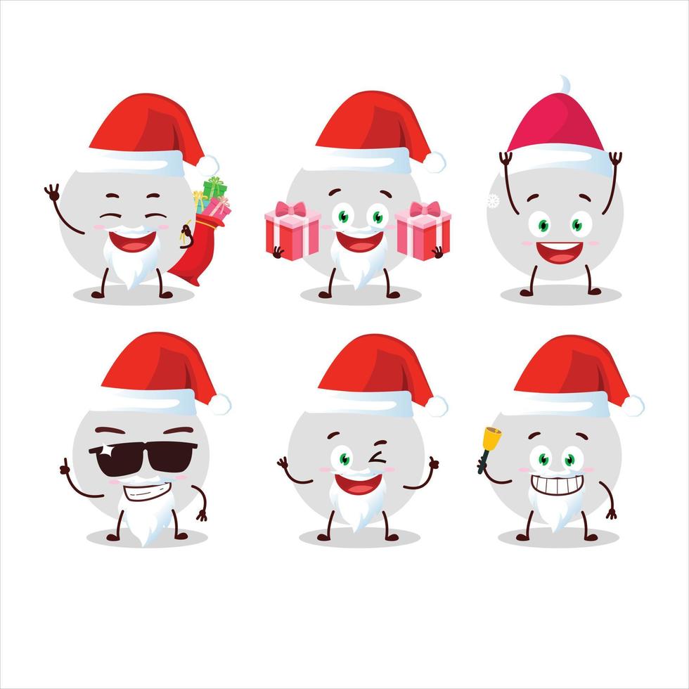 de kerstman claus emoticons met volley bal tekenfilm karakter vector