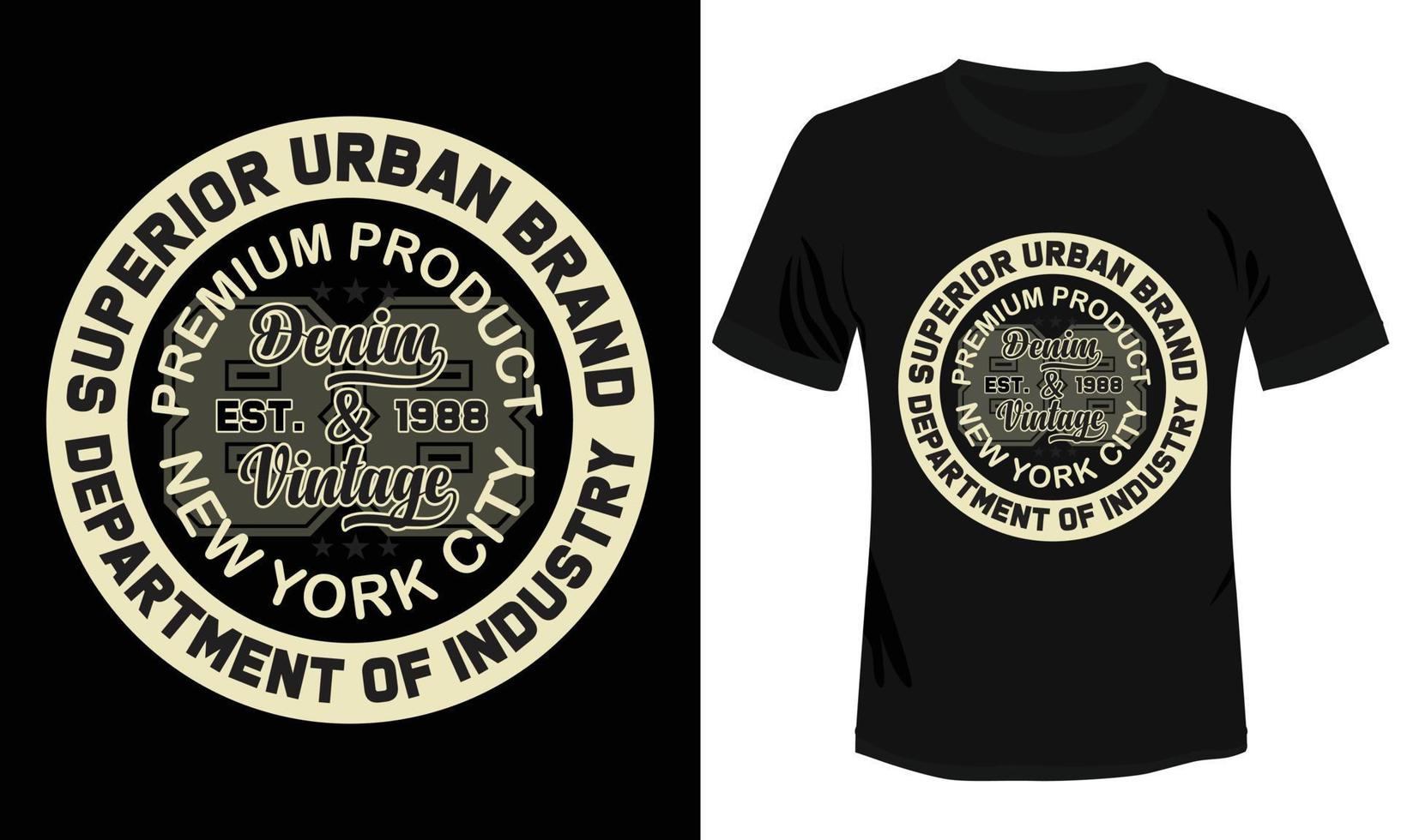beter stedelijk merk afdeling van industrie t-shirt ontwerp vector