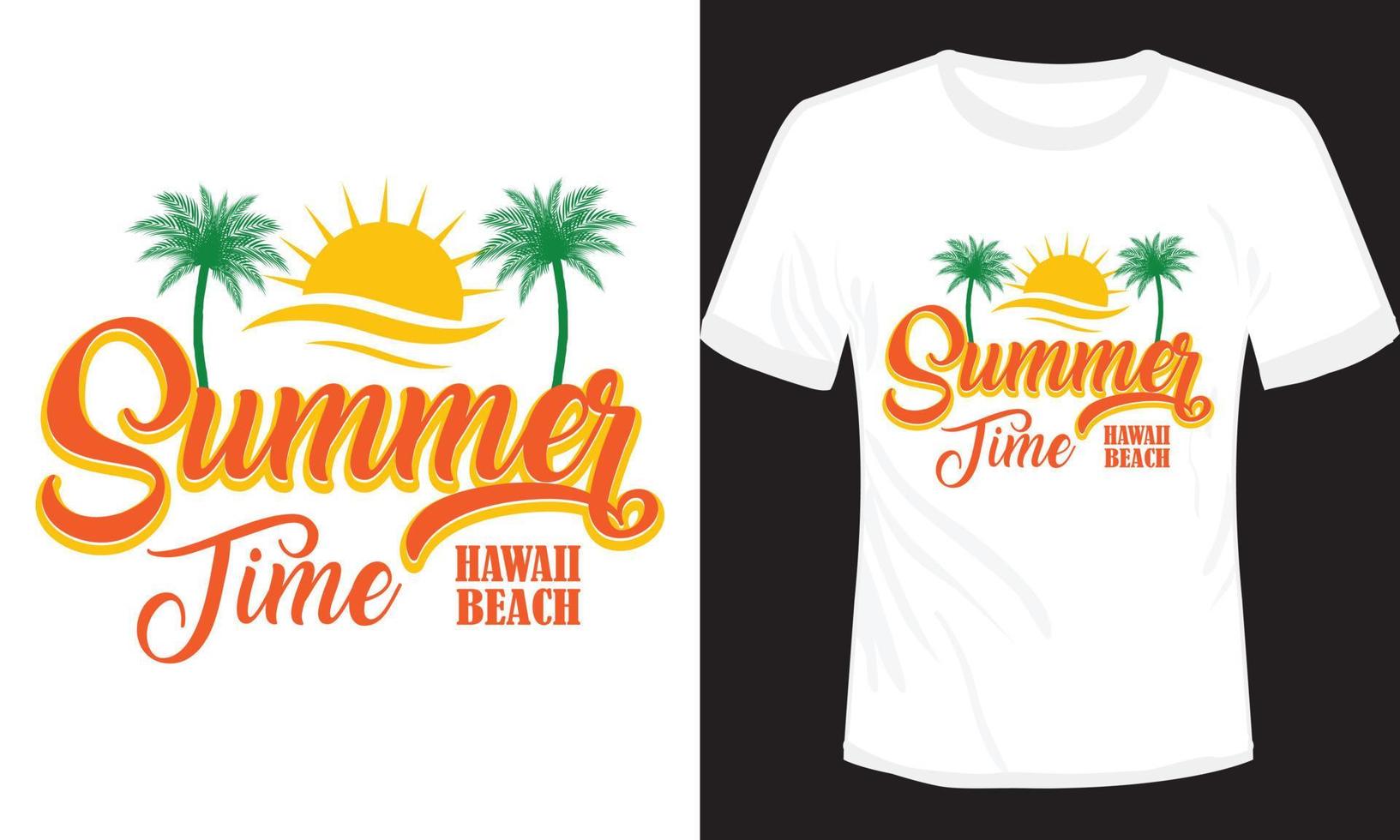 zomer tijd t-shirt ontwerp vector illustratie