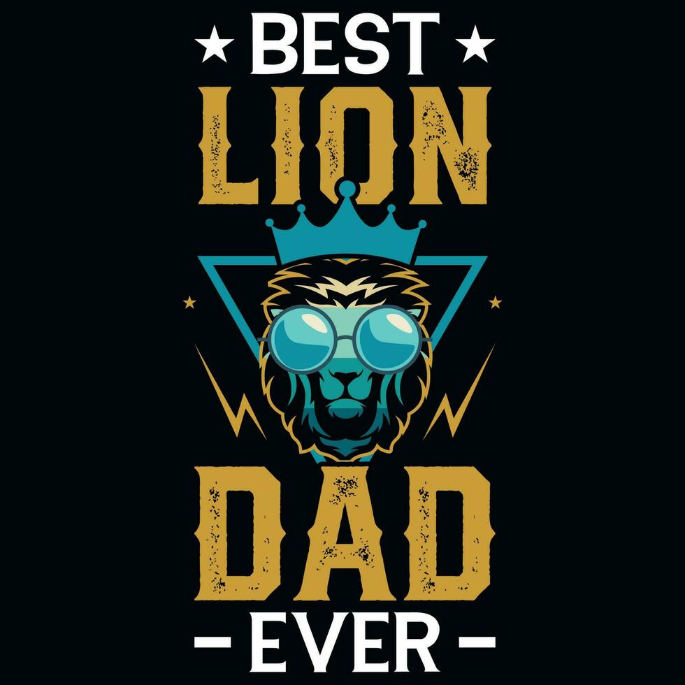 bes leeuw vader ooit t-shirt ontwerp vector