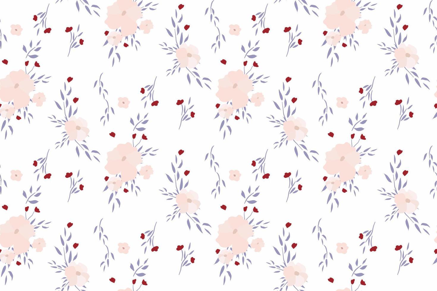 schattig pastel bloemen naadloos patroon ontwerp hand- tekening vector illustratie voor textiel kleding stof interieur enz