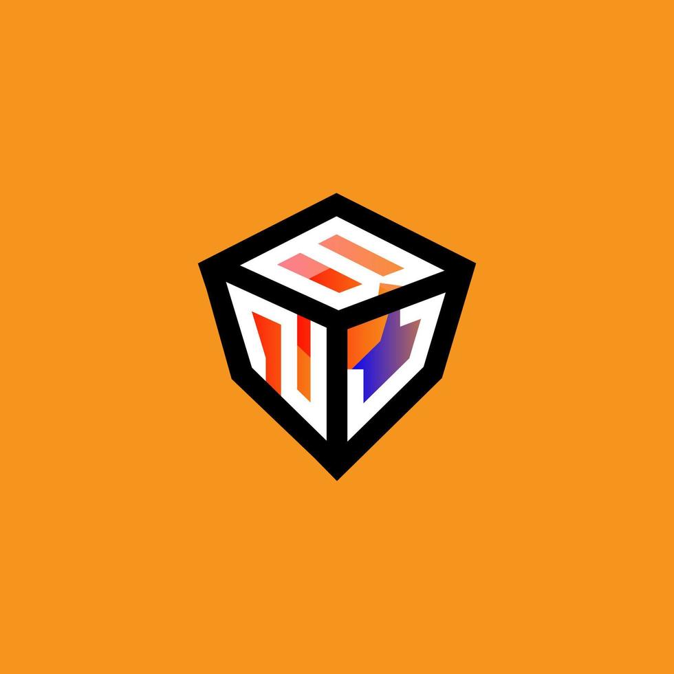 bnj brief logo creatief ontwerp met vector grafisch, bnj gemakkelijk en modern logo.